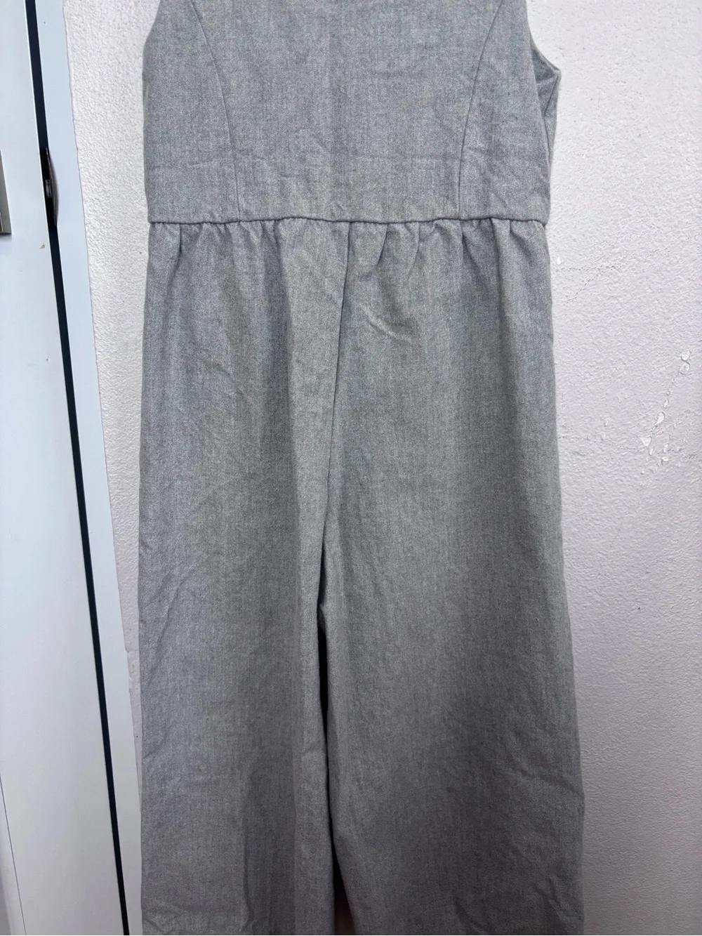 Hope & Henry Grey Tie-Shoulder Jumpsuit